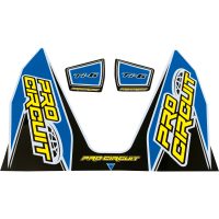 Dekaler Ti-6 Avgas Svart/blå/vit/gul PRO CIRCUIT
