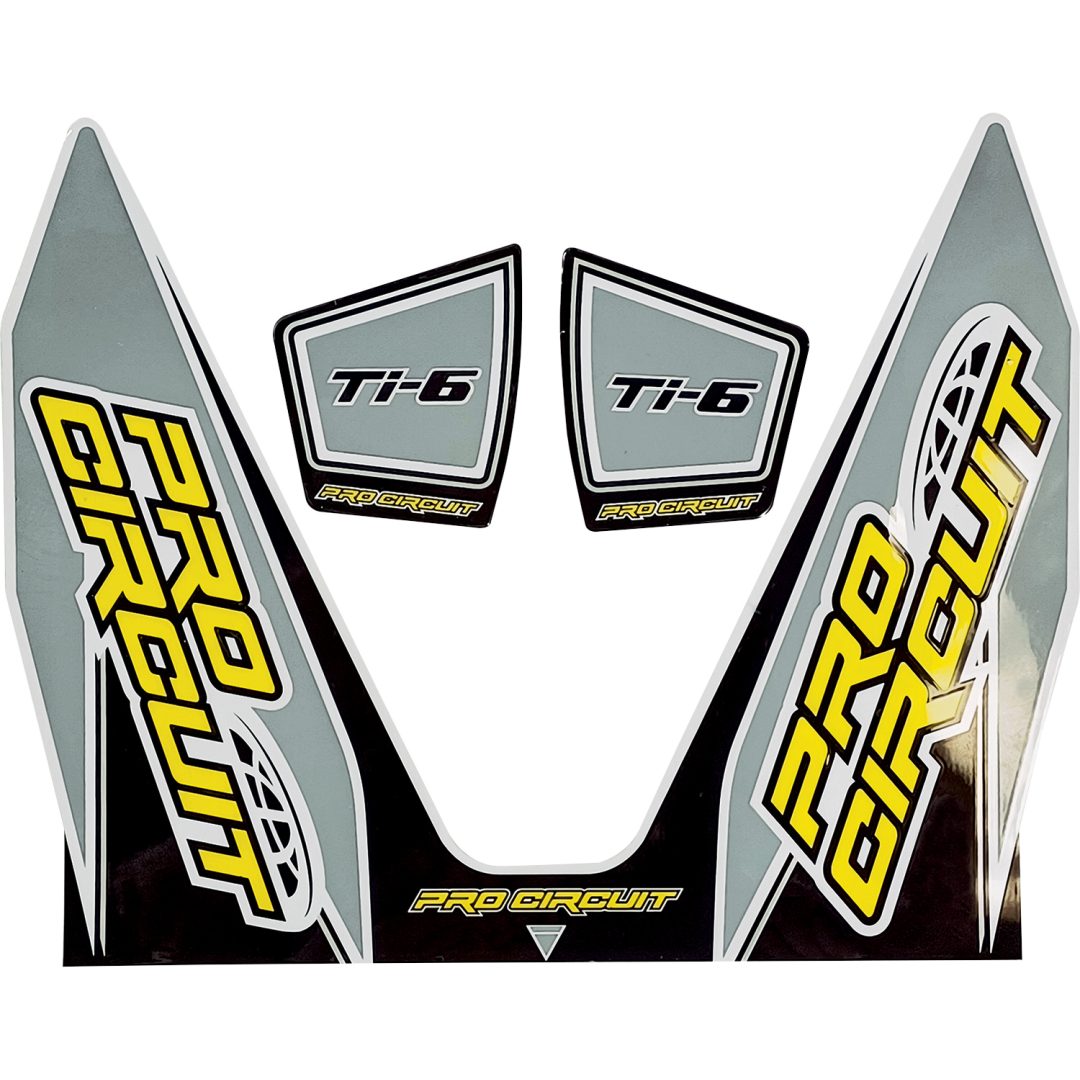 Dekaler Ti-6 Avgas Svart/grå/vit/gul PRO CIRCUIT Dekal