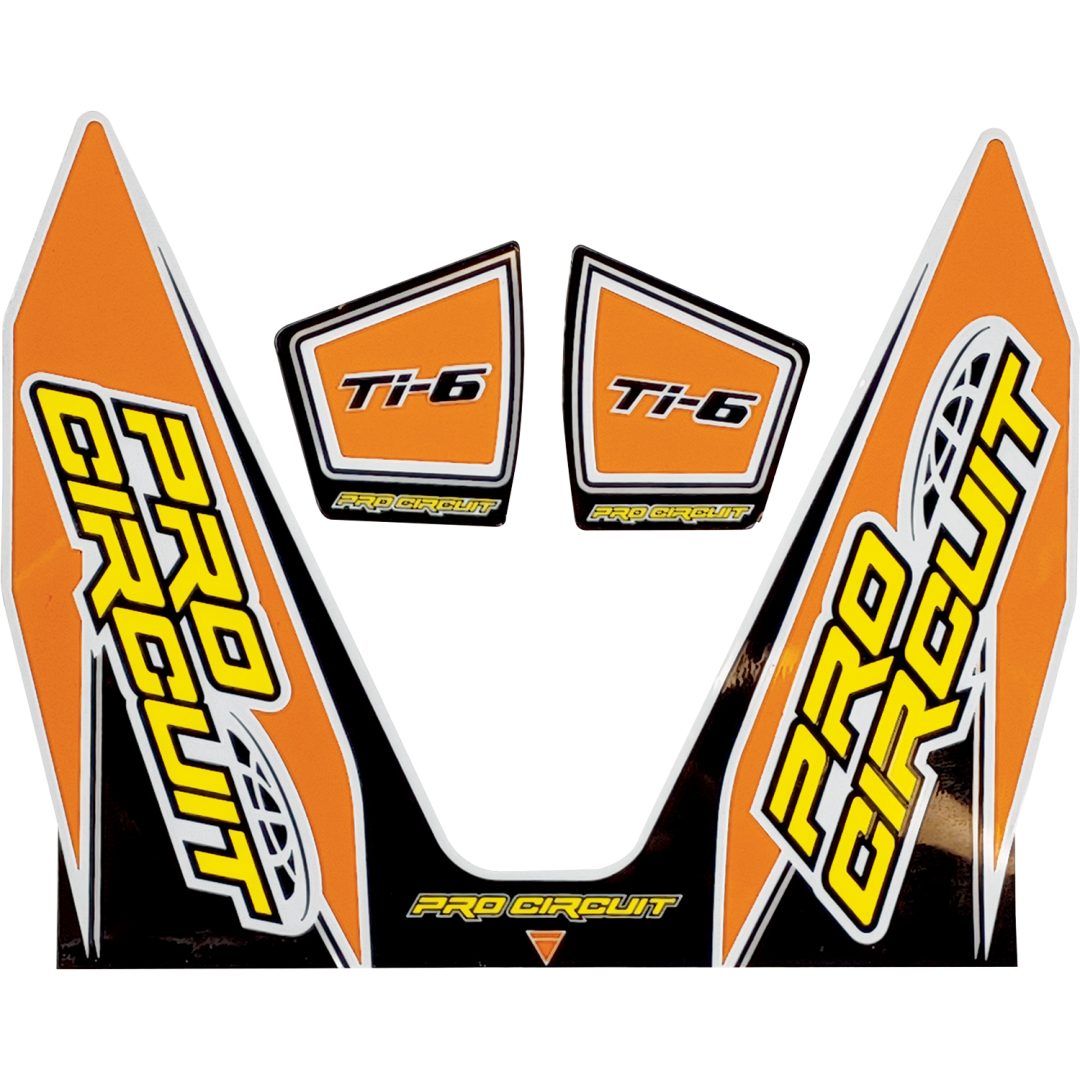 Dekaler Ti-6 Avgas Svart/orange/vit/gul PRO CIRCUIT Dekal