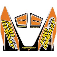 Dekaler Ti-6 Avgas Svart/orange/vit/gul PRO CIRCUIT