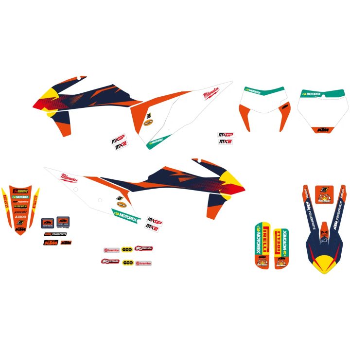 Dekalkit Factory Grafik Komplett Vit BLACKBIRD RACING – bild 2