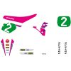 Dekalkit Grön/rosa/vit TECNOSEL Grafikkit – miniatyr 1