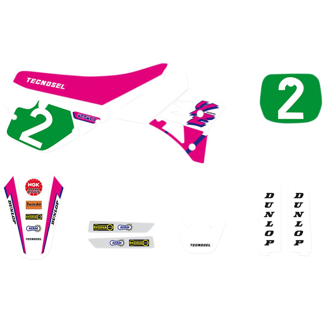 Dekalkit Grön/rosa/vit TECNOSEL Grafikkit