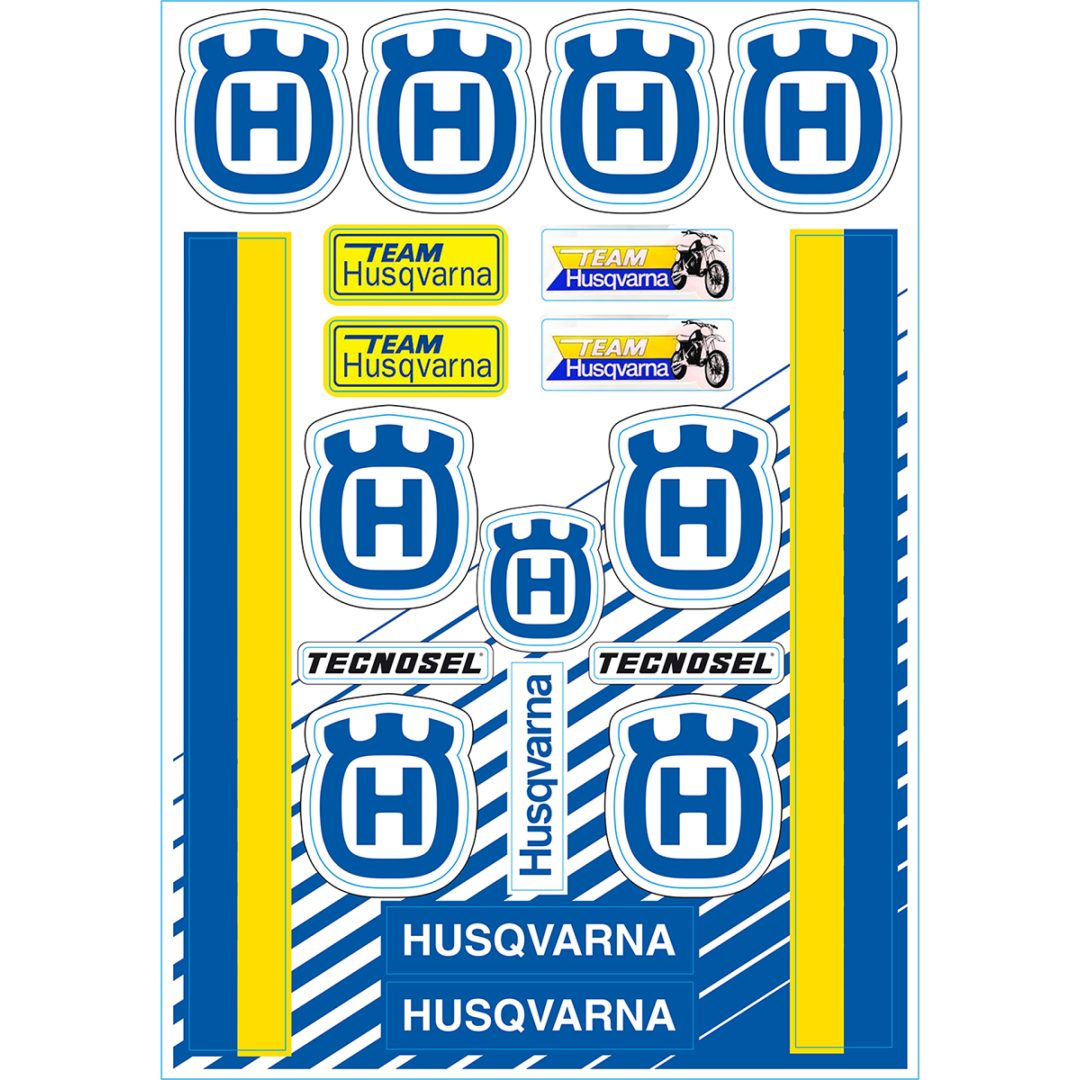 Dekalkit Med Logo Blå/vit/gul TECNOSEL Dekalark