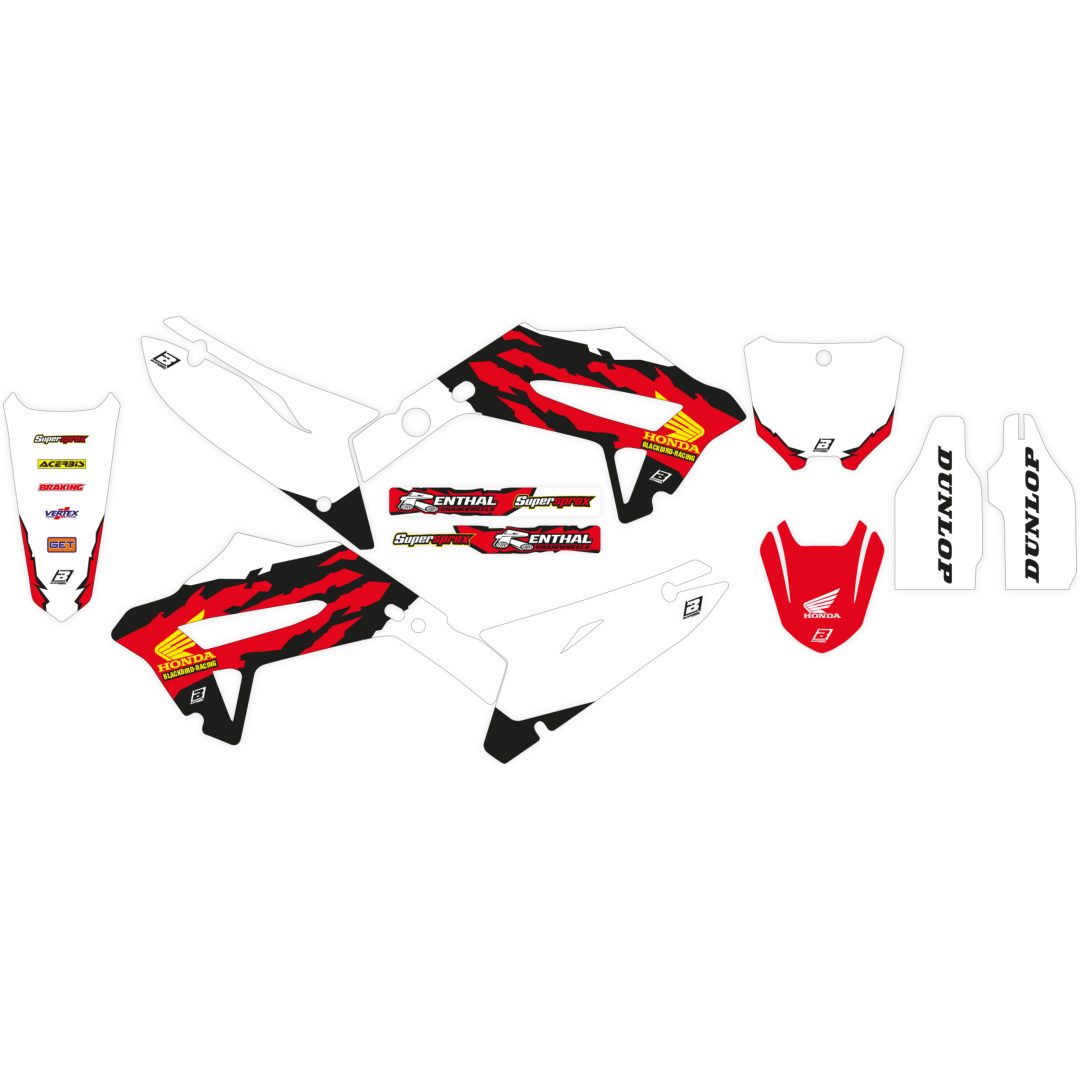 Dekalkit Retro Svart/röd/vit BLACKBIRD RACING Grafikkit