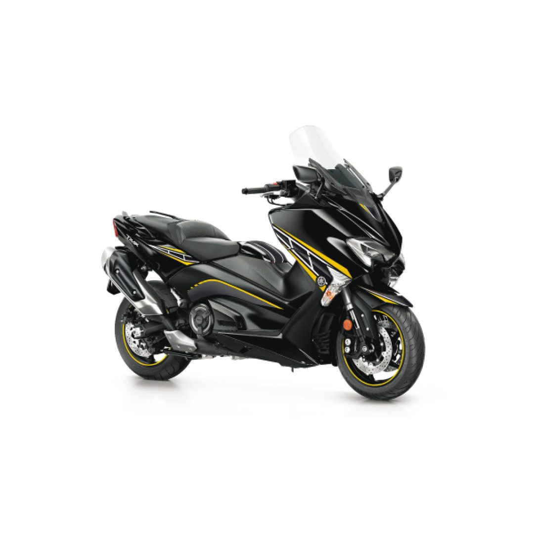 Dekalkit Scooter Svart/vit/gul UNIRACING Dekalkit – bild 4