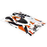 Dekalkit Svart/orange/vit UNIRACING