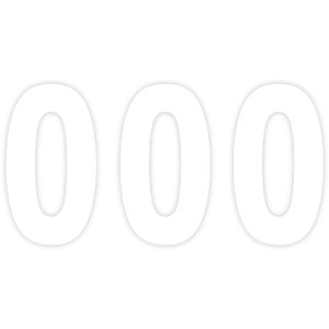 Dekalnummerplatta Pro Numbers Vit FACTORY EFFEX