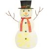 Dekorativ julgran med LED lyxigt tyg 90 cm vidaXL 90 cm – miniatyr 2