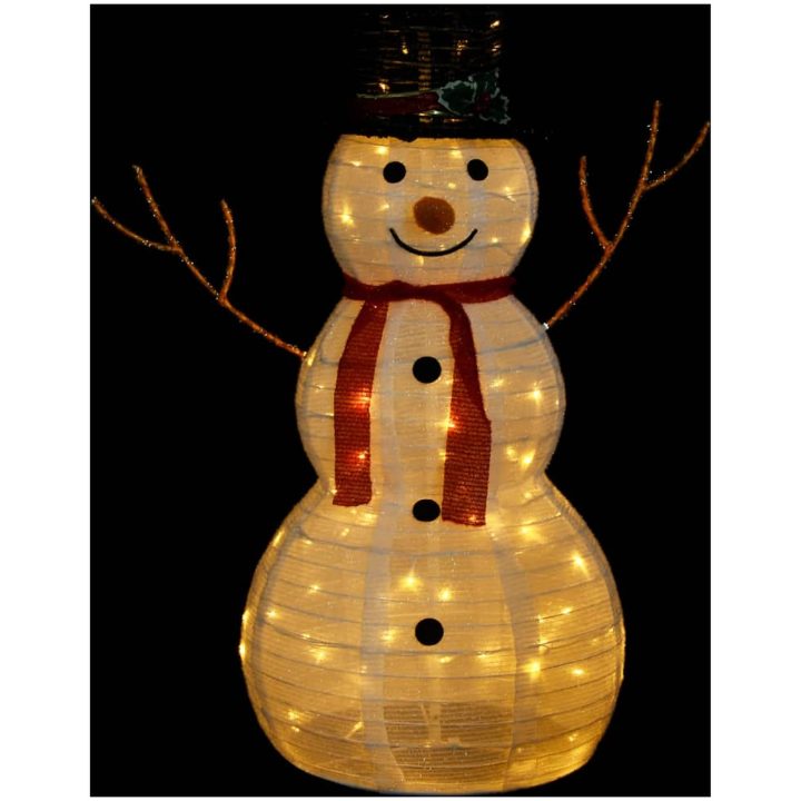 Dekorativ julgran med LED lyxigt tyg 90 cm vidaXL 90 cm – bild 3