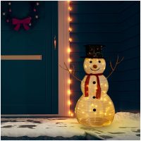 Dekorativ julgran med LED lyxigt tyg 90 cm vidaXL