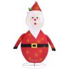 Dekorativ jultomte med LED lyxigt tyg 60 cm vidaXL 60 cm – miniatyr 2