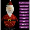 Dekorativ jultomte med LED lyxigt tyg 60 cm vidaXL 60 cm – miniatyr 4