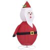 Dekorativ jultomte med LED lyxigt tyg 60 cm vidaXL 60 cm – miniatyr 6