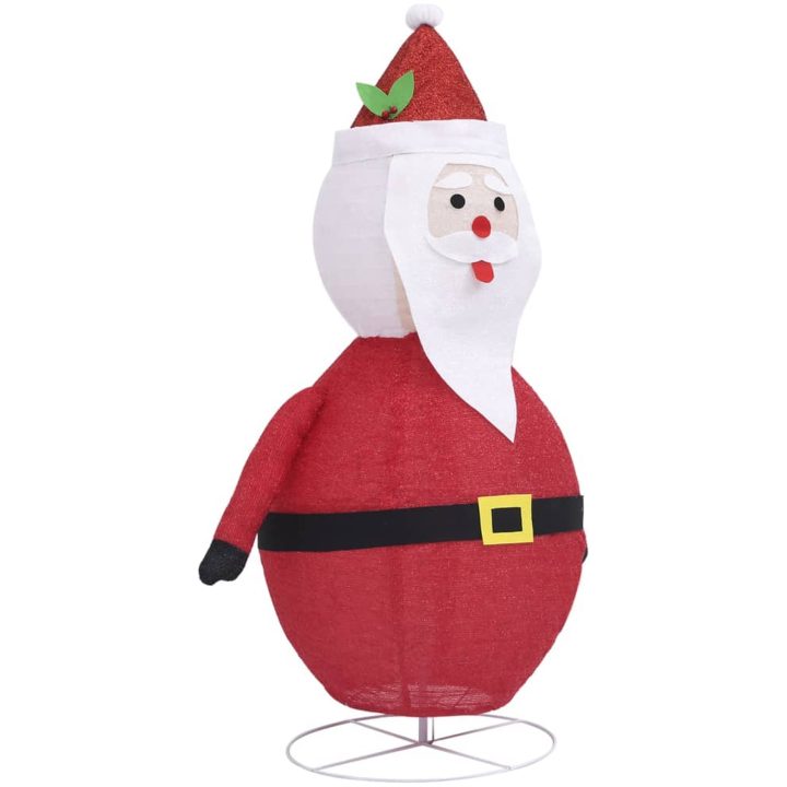 Dekorativ jultomte med LED lyxigt tyg 60 cm vidaXL 60 cm – bild 6