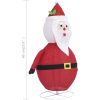 Dekorativ jultomte med LED lyxigt tyg 60 cm vidaXL 60 cm – miniatyr 10
