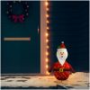 Dekorativ jultomte med LED lyxigt tyg 60 cm vidaXL 60 cm – miniatyr 1