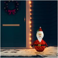 Dekorativ jultomte med LED lyxigt tyg 60 cm vidaXL