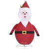 Dekorativ jultomte med LED lyxigt tyg 90 cm vidaXL 90 cm – miniatyr 5