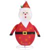 Dekorativ jultomte med LED lyxigt tyg vidaXL 120 cm – miniatyr 2