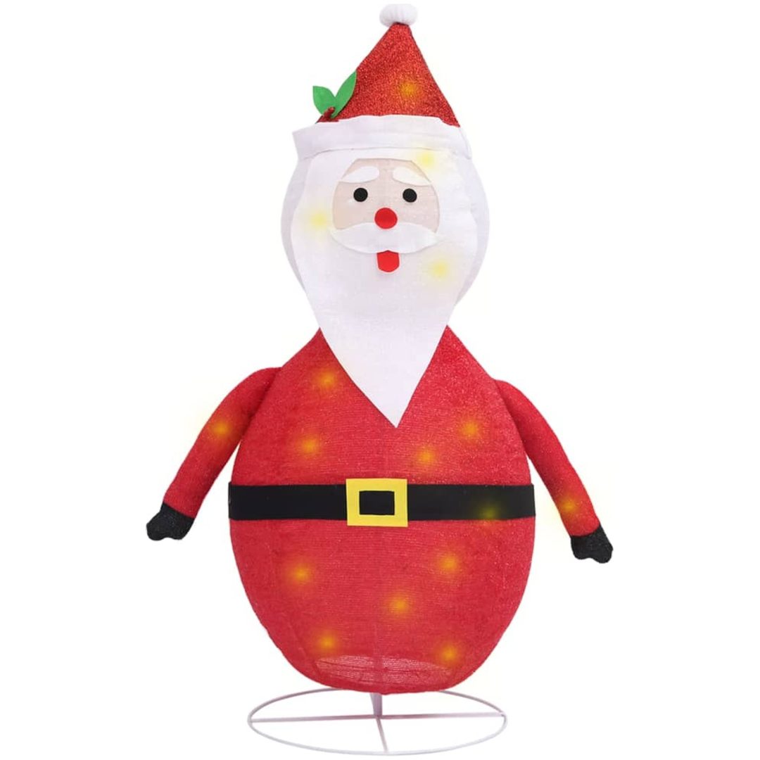 Dekorativ jultomte med LED lyxigt tyg vidaXL 120 cm – bild 2