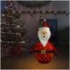 Dekorativ jultomte med LED lyxigt tyg vidaXL 120 cm – miniatyr 3