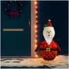 Dekorativ jultomte med LED lyxigt tyg vidaXL 120 cm – miniatyr 1