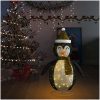 Dekorativ pingvin med LED lyxigt tyg 120cm vidaXL 120 cm – miniatyr 3