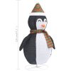 Dekorativ pingvin med LED lyxigt tyg 120cm vidaXL 120 cm – miniatyr 10
