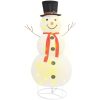Dekorativ snögubbe med LED lyxigt tyg 180 cm vidaXL 180 cm – miniatyr 2