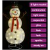 Dekorativ snögubbe med LED lyxigt tyg 180 cm vidaXL 180 cm – miniatyr 3