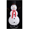 Dekorativ snögubbe med LED lyxigt tyg 180 cm vidaXL 180 cm – miniatyr 4