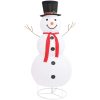 Dekorativ snögubbe med LED lyxigt tyg 180 cm vidaXL 180 cm – miniatyr 5