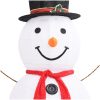 Dekorativ snögubbe med LED lyxigt tyg 180 cm vidaXL 180 cm – miniatyr 6