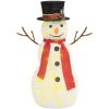 Dekorativ snögubbe med LED lyxigt tyg vidaXL 60 cm – miniatyr 2