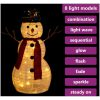 Dekorativ snögubbe med LED lyxigt tyg vidaXL 60 cm – miniatyr 3