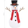 Dekorativ snögubbe med LED lyxigt tyg vidaXL 60 cm – miniatyr 8