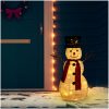 Dekorativ snögubbe med LED lyxigt tyg vidaXL 60 cm – miniatyr 1