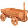 Dekorativ vagn 70x43x54 cm Massivt granträ vidaXL – miniatyr 2