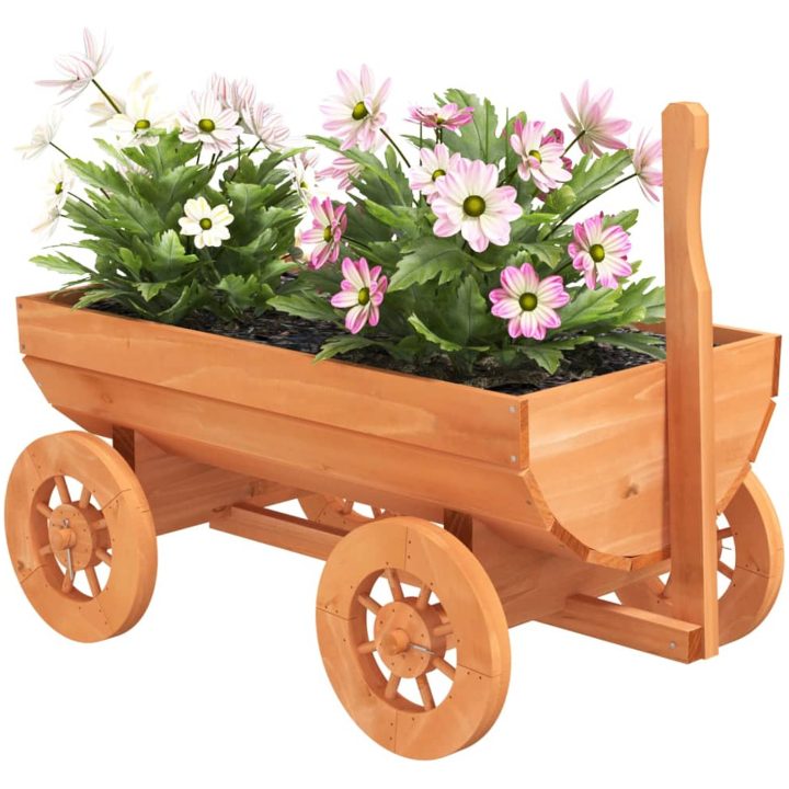 Dekorativ vagn 70x43x54 cm Massivt granträ vidaXL – bild 3