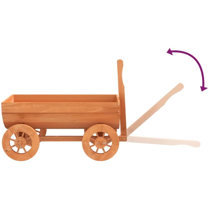 Dekorativ vagn 70x43x54 cm Massivt granträ vidaXL – bild 7