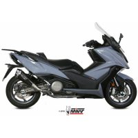 Delta Race Black Silencer Steel Black/Carbon End Cap Kymco AK 550 Mivv