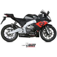 Delta Race Muffler Black Stainless Steel/Carbon End Cap Mivv