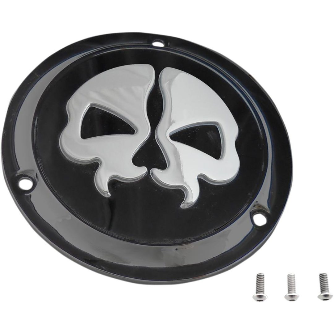 Derbylock Split Skull Svart/krom DRAG SPECIALTIES
