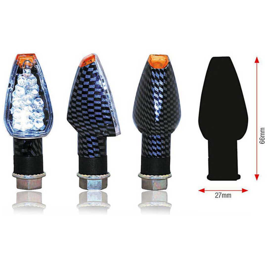 Design Led Blinkers Kort Kolfiber Universal BIHR Kolfiber