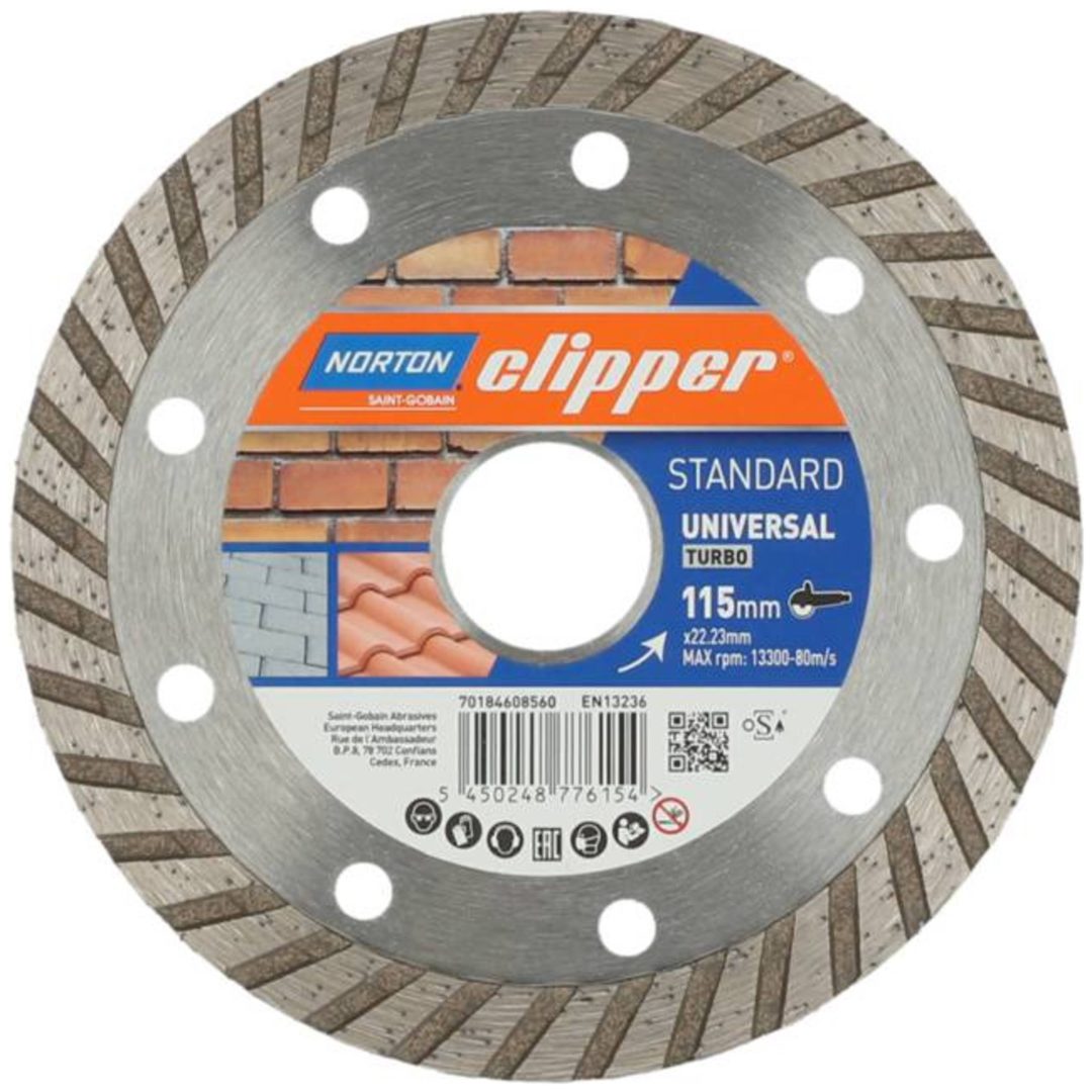 Diamantkapklinga Clipper Standard Universell Turbo NORTON DIAMANTKLINGA STA UNI T 125X22