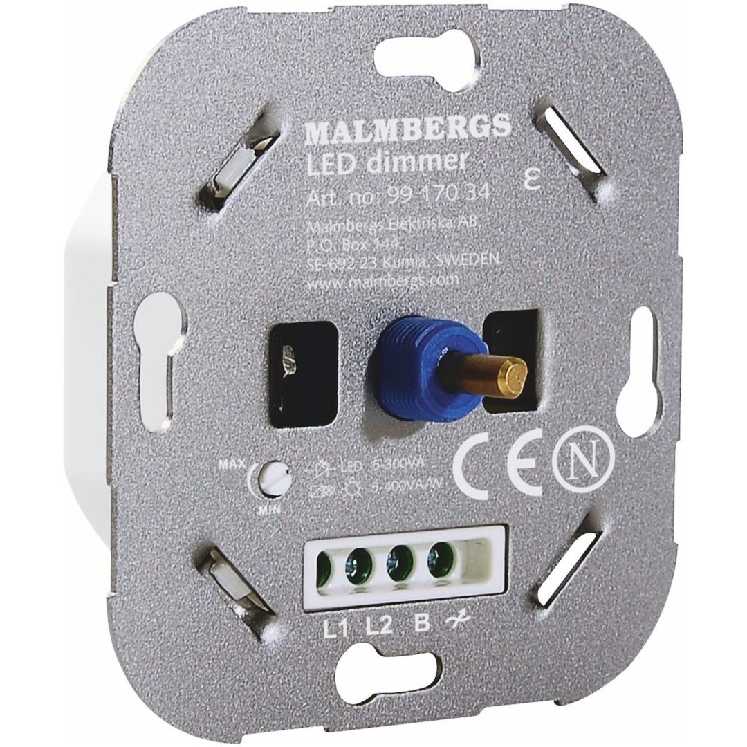 Dimmer, 5-300W LED, Vit, 1-pol/trapp MALMBERGS – bild 4