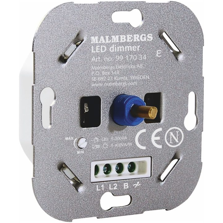 Dimmer, 5-300W LED, Vit, 1-pol/trapp MALMBERGS – bild 4