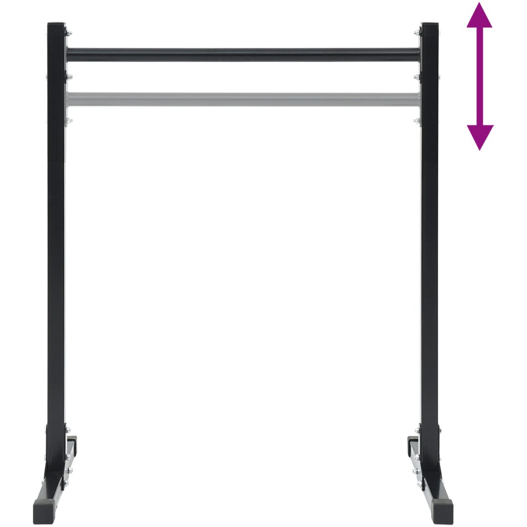 Dipstationer 2 st Höjdjusterbar 88.5/98.5 cm Stål vidaXL Standard – bild 7
