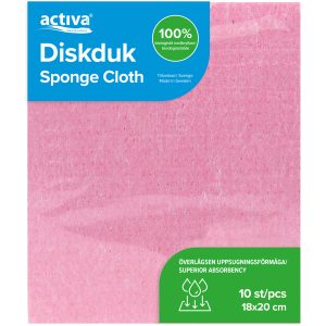 DISKDUK ACTIVA RÖD 180X200MM 10-PACK